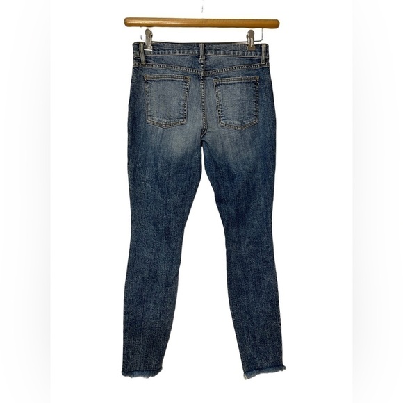 Pistola Vintage Wash Distressed Raw Hem Skinny High Rise Jeans Size 26 Stretch - Picture 6 of 6